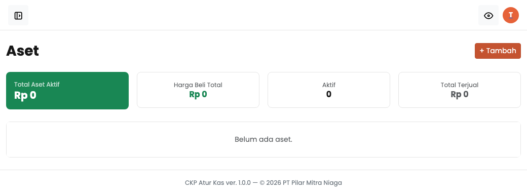 Formulir dan daftar aset