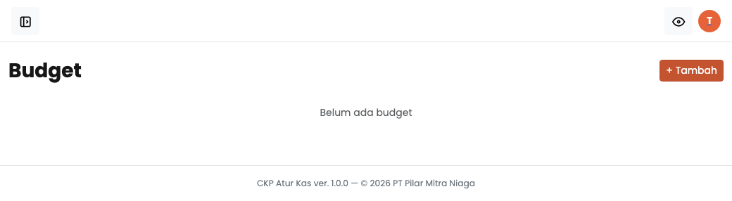 Formulir pembuatan budget
