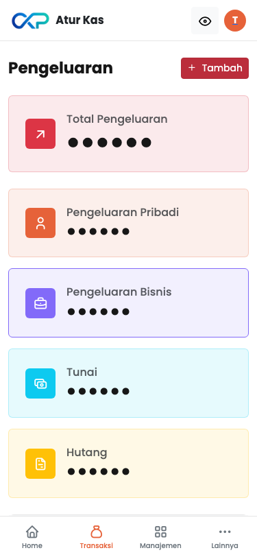 Formulir pencatatan pengeluaran